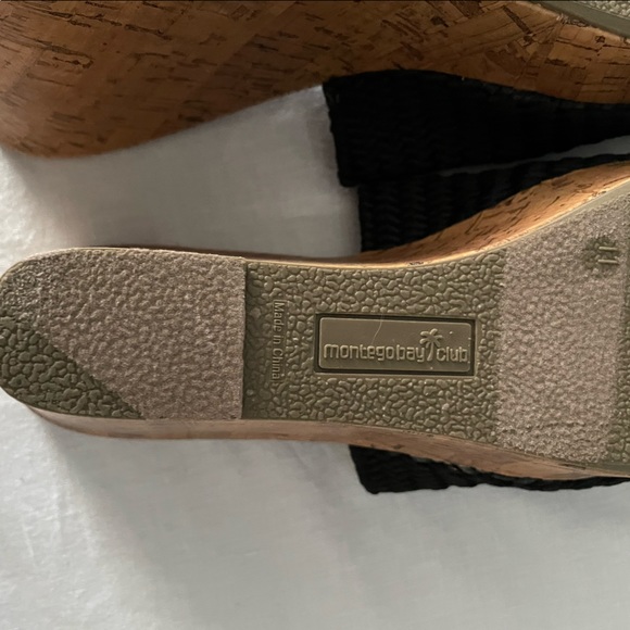 Brand new Montego Bay club black cork sandals. Size 11 (usually I am a size 10) - Picture 2 of 12